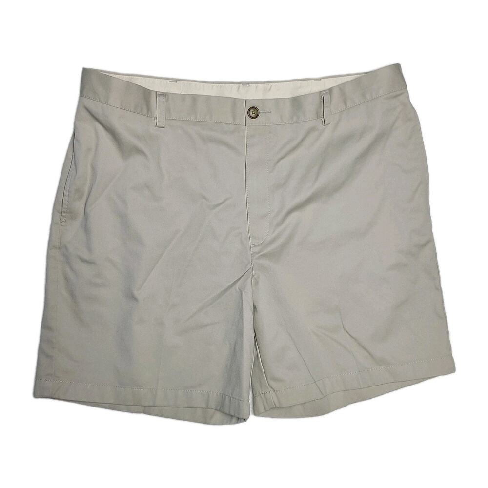L.L.Bean Comfort Waist Flat Front Men's Chino Beige Tan Casual Everyday Size 40‎